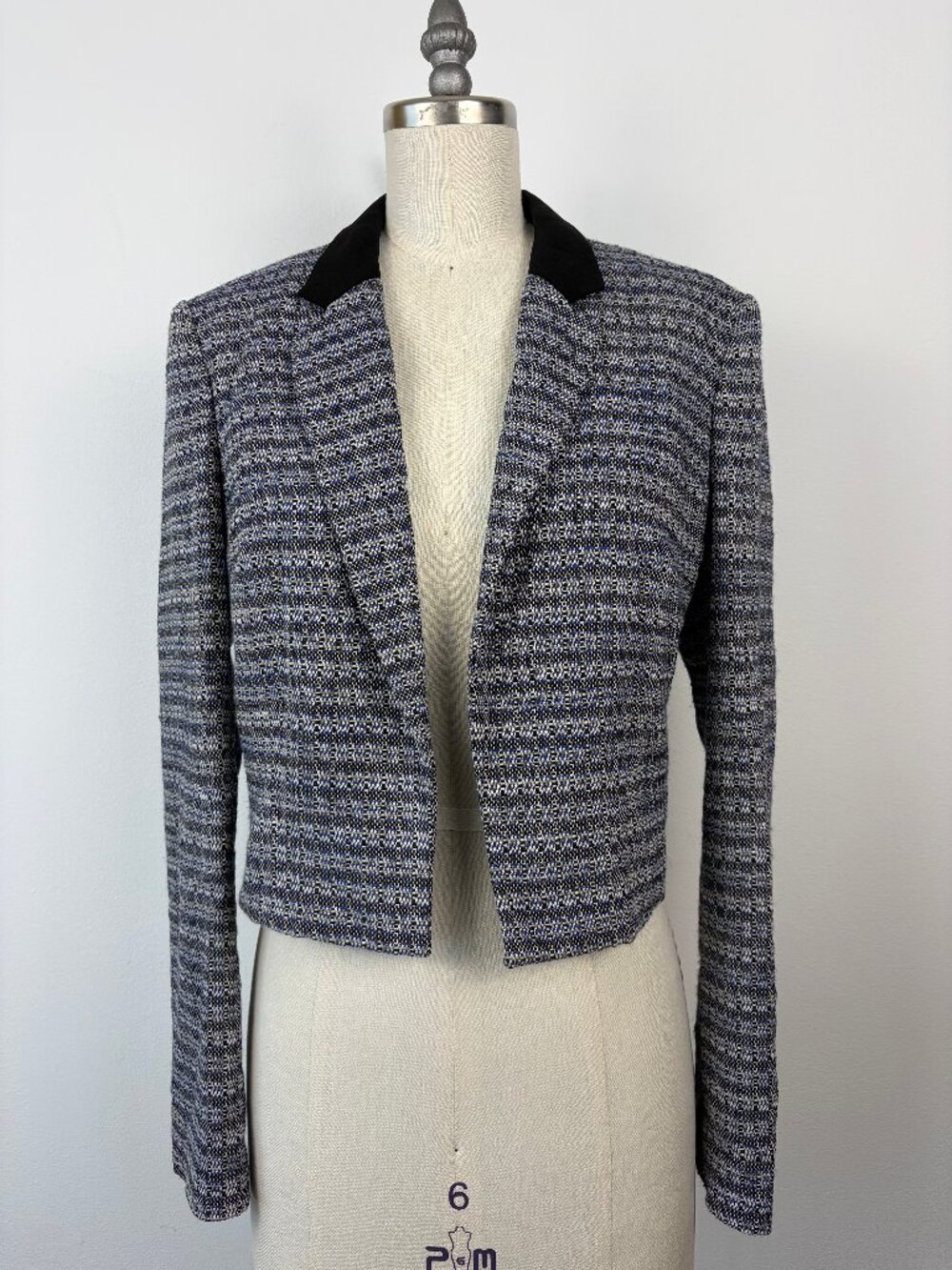HUGO BOSS Women's Cropped Tweed Open-Front Blazer